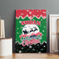 Sudan Christmas Canvas Wall Art Red Green Black Xmas Santa Sleigh and Map - African Pride