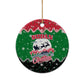 Sudan Christmas Ceramic Ornament Red Green Black Xmas Santa Sleigh and Map - African Pride
