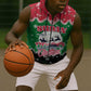 Sudan Christmas Sleeveless Zip Hoodie Red Green Black Xmas Santa Sleigh and Map - African Pride