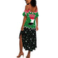 Sudan Christmas Summer Maxi Dress Red Green Black Xmas Santa Sleigh and Map - African Pride
