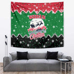 Sudan Christmas Tapestry Red Green Black Xmas Santa Sleigh and Map - African Pride