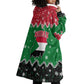 Sudan Christmas Wearable Blanket Hoodie Red Green Black Xmas Santa Sleigh and Map - African Pride