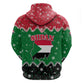 Sudan Christmas Zip Hoodie Red Green Black Xmas Santa Sleigh and Map - African Pride