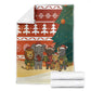 Zambia Christmas Blanket African Animals Tree Snowflakes and National Emblem - African Pride