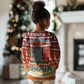 Zambia Christmas Kid Ugly Christmas Sweater African Animals Tree Snowflakes and National Emblem - African Pride