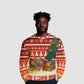 Zambia Christmas Ugly Christmas Sweater African Animals Tree Snowflakes and National Emblem - African Pride