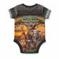 African Safari Animals Christmas Baby Onesie Savannah Wildlife Festive Holiday Tribal Pattern