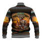 African Safari Animals Christmas Baseball Jacket Savannah Wildlife Festive Holiday Tribal Pattern
