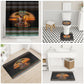 African Safari Animals Christmas Bathroom Set Savannah Wildlife Festive Holiday Tribal Pattern