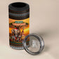African Safari Animals Christmas 4 in 1 Can Cooler Tumbler Savannah Wildlife Festive Holiday Tribal Pattern