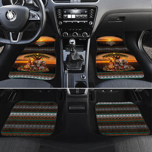 African Safari Animals Christmas Car Mats Savannah Wildlife Festive Holiday Tribal Pattern