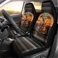 African Safari Animals Christmas Car Seat Cover Savannah Wildlife Festive Holiday Tribal Pattern