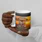 African Safari Animals Christmas Ceramic Mug Savannah Wildlife Festive Holiday Tribal Pattern