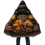 African Safari Animals Christmas Cloak Savannah Wildlife Festive Holiday Tribal Pattern