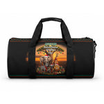 African Safari Animals Christmas Duffle Bag Savannah Wildlife Festive Holiday Tribal Pattern