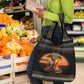 African Safari Animals Christmas Grocery Bag Savannah Wildlife Festive Holiday Tribal Pattern