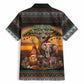 African Safari Animals Christmas Hawaiian Shirt Savannah Wildlife Festive Holiday Tribal Pattern