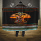 African Safari Animals Christmas Hooded Blanket Savannah Wildlife Festive Holiday Tribal Pattern