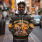 African Safari Animals Christmas Hoodie Savannah Wildlife Festive Holiday Tribal Pattern