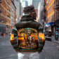 African Safari Animals Christmas Hoodie Savannah Wildlife Festive Holiday Tribal Pattern