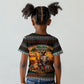 African Safari Animals Christmas Kid T shirt Savannah Wildlife Festive Holiday Tribal Pattern