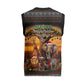 African Safari Animals Christmas Knitted V-Neck Vest Savannah Wildlife Festive Holiday Tribal Pattern