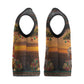 African Safari Animals Christmas Knitted V-Neck Vest Savannah Wildlife Festive Holiday Tribal Pattern