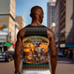 African Safari Animals Christmas Men Tank Top Savannah Wildlife Festive Holiday Tribal Pattern