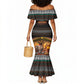 African Safari Animals Christmas Mermaid Dress Savannah Wildlife Festive Holiday Tribal Pattern