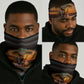 African Safari Animals Christmas Neck Gaiter Savannah Wildlife Festive Holiday Tribal Pattern