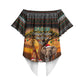 African Safari Animals Christmas Off Shoulder Wrap Waist Top Savannah Wildlife Festive Holiday Tribal Pattern