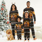 African Safari Animals Christmas Pajama Set Savannah Wildlife Festive Holiday Tribal Pattern