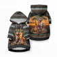 African Safari Animals Christmas Pet Hoodie Savannah Wildlife Festive Holiday Tribal Pattern