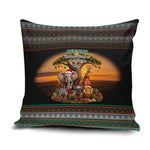 African Safari Animals Christmas Pillow Cover Savannah Wildlife Festive Holiday Tribal Pattern