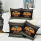 African Safari Animals Christmas Pillow Cover Savannah Wildlife Festive Holiday Tribal Pattern