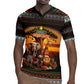 African Safari Animals Christmas Rugby Jersey Savannah Wildlife Festive Holiday Tribal Pattern