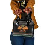African Safari Animals Christmas Shoulder Handbag Savannah Wildlife Festive Holiday Tribal Pattern