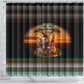 African Safari Animals Christmas Shower Curtain Savannah Wildlife Festive Holiday Tribal Pattern