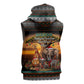 African Safari Animals Christmas Sleeveless Hoodie Savannah Wildlife Festive Holiday Tribal Pattern