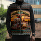 African Safari Animals Christmas Sleeveless Puffer Jacket Savannah Wildlife Festive Holiday Tribal Pattern