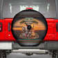 African Safari Animals Christmas Spare Tire Cover Savannah Wildlife Festive Holiday Tribal Pattern