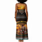 African Safari Animals Christmas Tank Maxi Dress Savannah Wildlife Festive Holiday Tribal Pattern