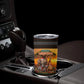 African Safari Animals Christmas Tumbler Cup Savannah Wildlife Festive Holiday Tribal Pattern