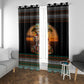 African Safari Animals Christmas Window Curtain Savannah Wildlife Festive Holiday Tribal Pattern