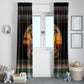 African Safari Animals Christmas Window Curtain Savannah Wildlife Festive Holiday Tribal Pattern