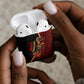 African Safari Animals Christmas Sleigh AirPods Case Festive Wildlife Tribal Pattern Santa Sleigh