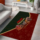 African Safari Animals Christmas Sleigh Area Rug Festive Wildlife Tribal Pattern Santa Sleigh