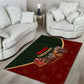 African Safari Animals Christmas Sleigh Area Rug Festive Wildlife Tribal Pattern Santa Sleigh