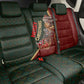African Safari Animals Christmas Sleigh Back Car Seat Cover Festive Wildlife Tribal Pattern Santa Sleigh