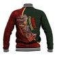 African Safari Animals Christmas Sleigh Baseball Jacket Festive Wildlife Tribal Pattern Santa Sleigh